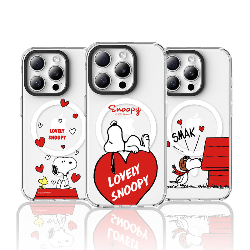 Peanuts Snoopy MagSafe Shockproof Clear Case Cover Armor King Case Peanuts Snoopy MagSafe Shockproof Clear Case Cover Armor King Case