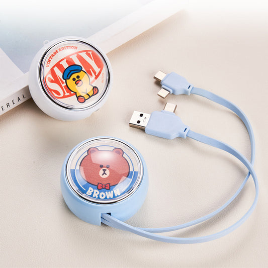 Line Friends Vintage Edition 60W 4-in-1 Extracted Extension Cable