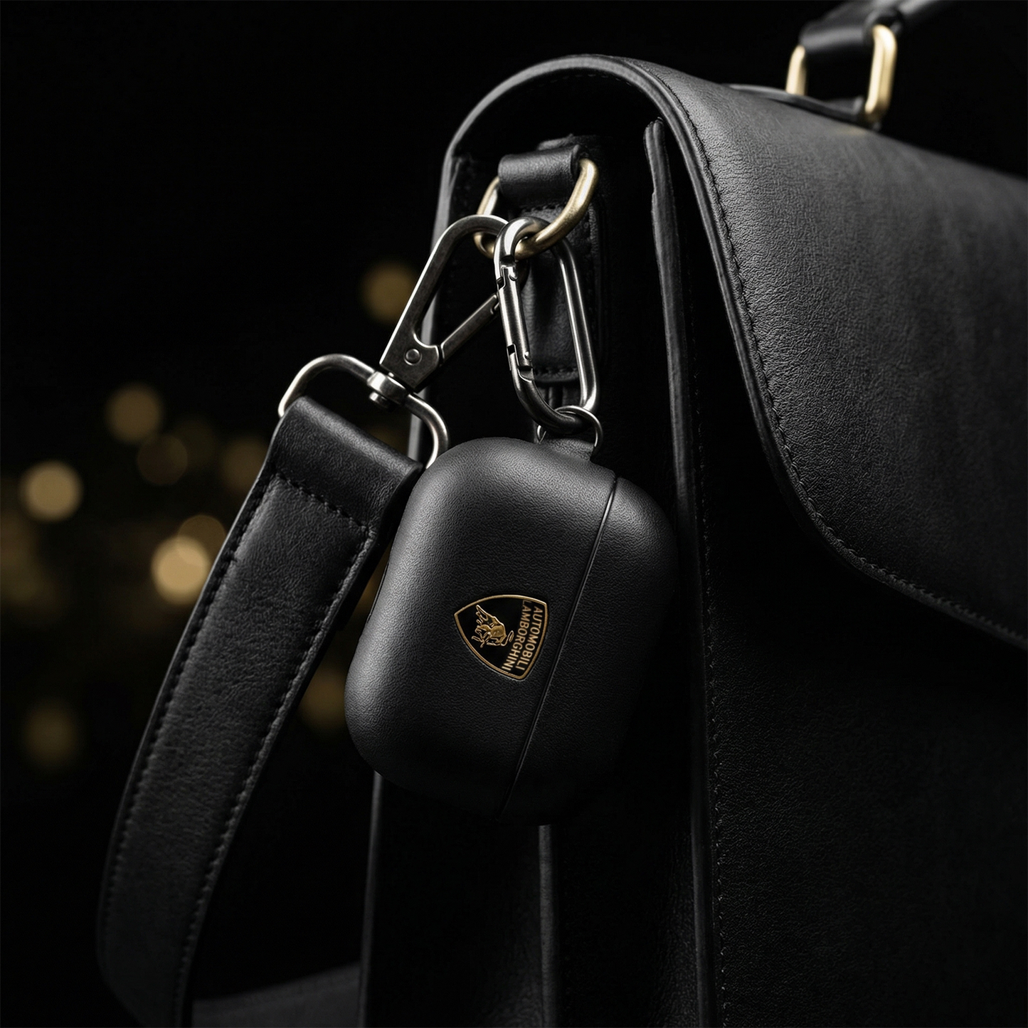 Lamborghini Genuine Leather Apple AirPods Case Cover