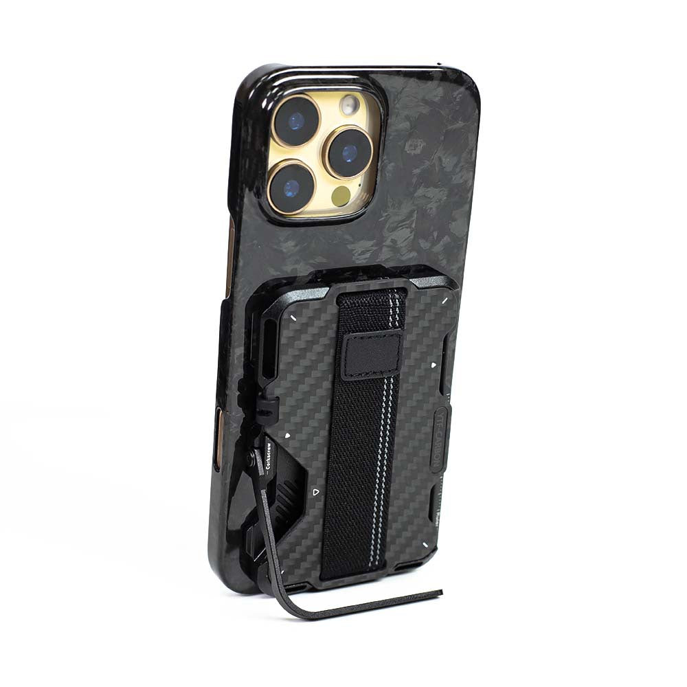 Armor King Magnetic Multi-Tool Metal Wallet Carbon Fiber Cover Card Holder