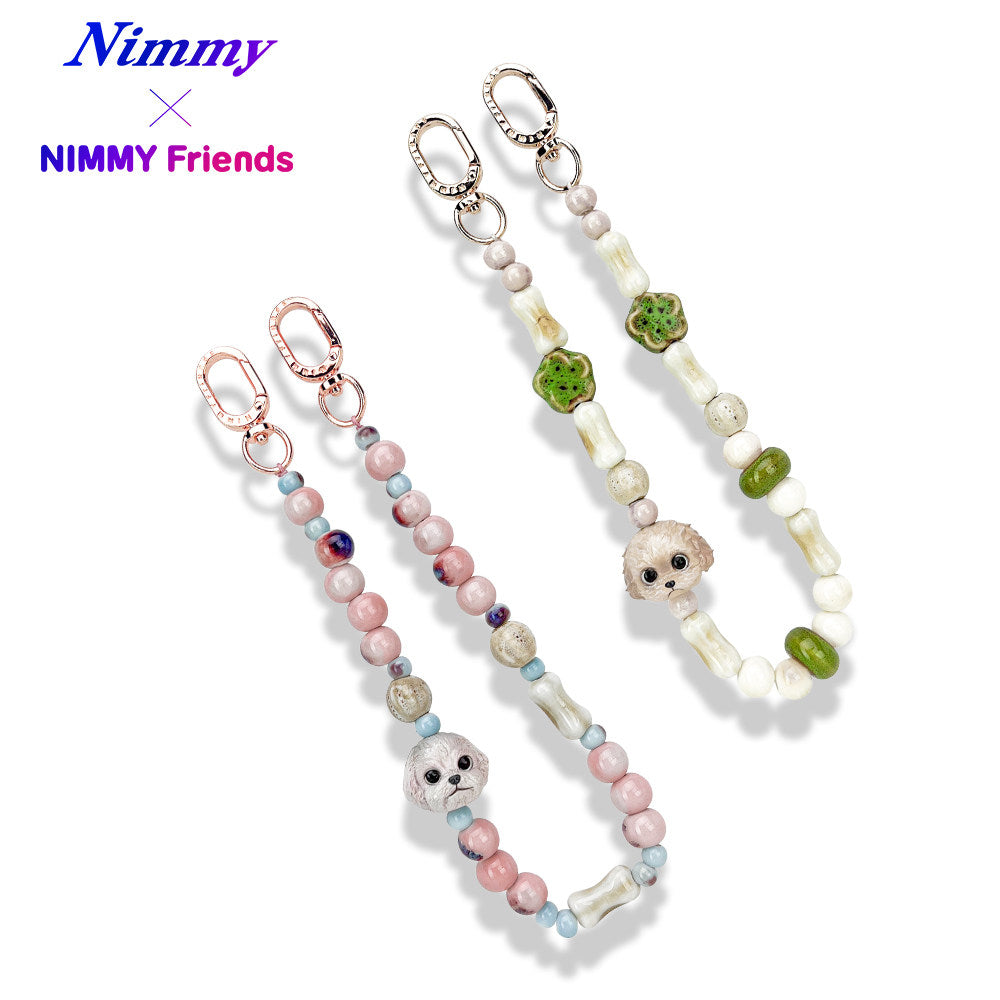 iPhoneアクセサリー minami Nimmy Big Eyes Cute Pets 3D Ceramic Bracelet Phone Lanyard – Armor