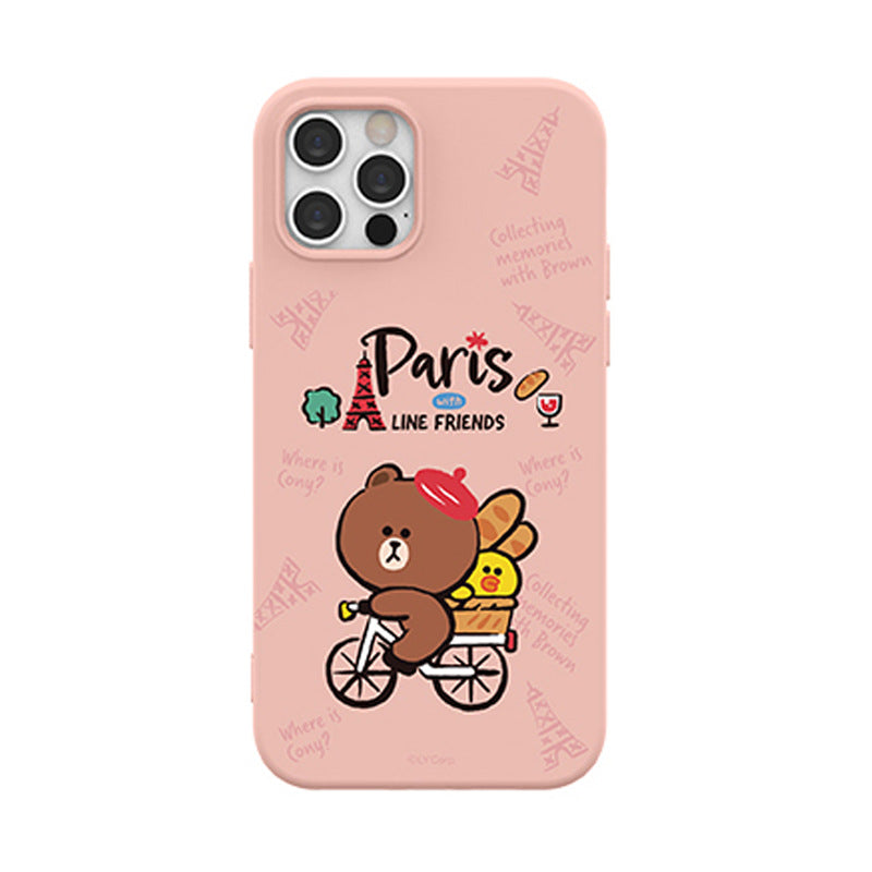 Line Friends City Edition Liquid Silicone Soft Color Jelly Case Cover