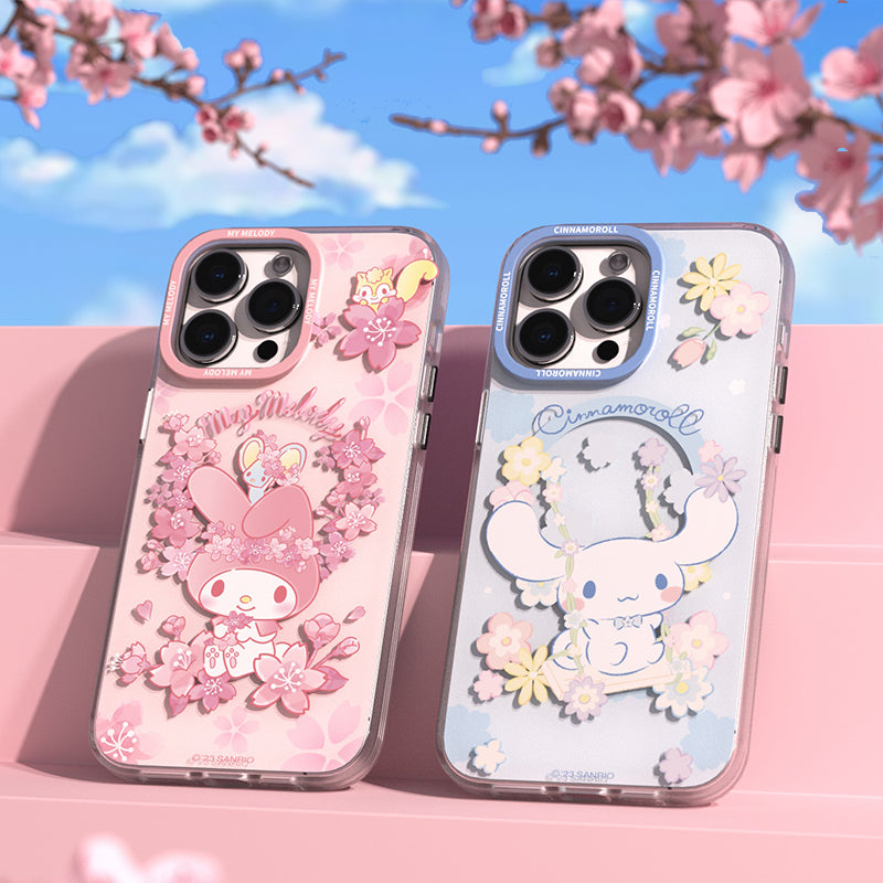 Sanrio Characters Cinnamoroll Flower Swing iPhone 15 Case (Regular) Sanrio Characters Cinnamoroll Flower Swing iPhone 15 Case (Regular)