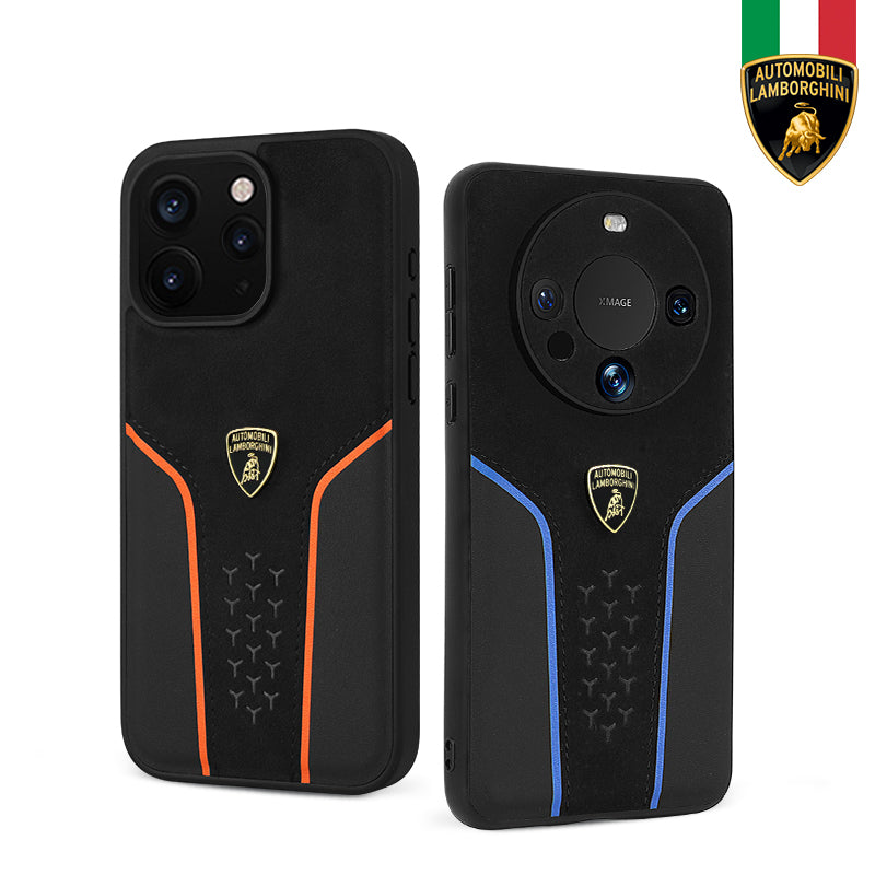 Lamborghini Genuine Leather Alcantara Phone Case - Huracan D19 Armor King Case Lamborghini Genuine Leather Alcantara Phone Case - Huracan D19 Armor King Case