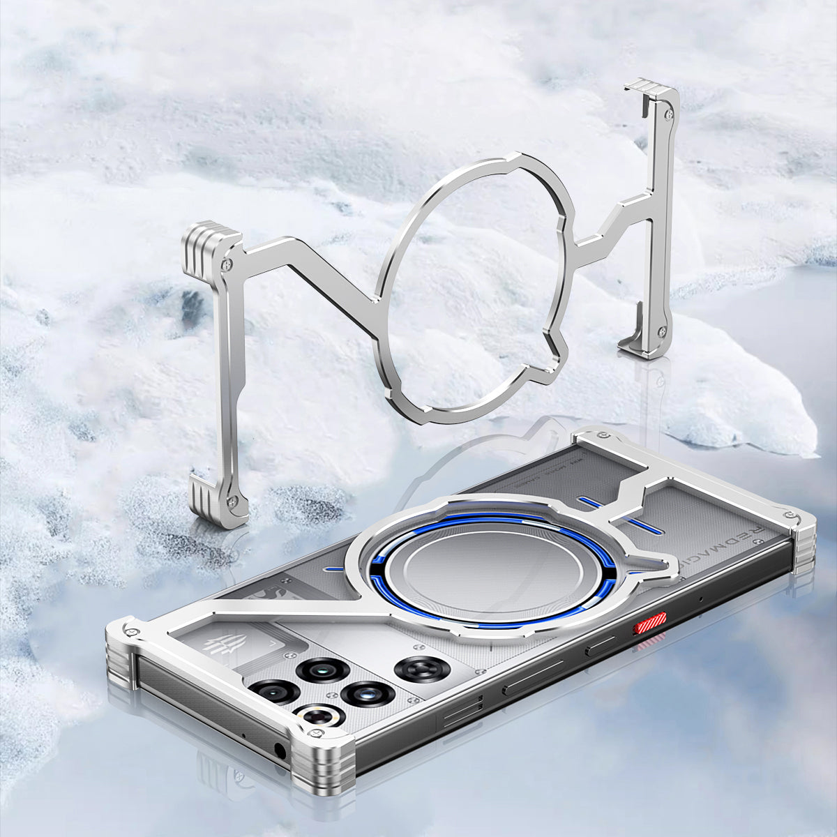 iy Bicolor Armor MagSafe Aluminum Alloy Kickstand Shockproof Metal Case Cover