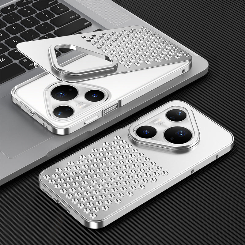 Kylin Armor Elastic Buckle Heat Dissipation Metal Case Cover for Honor | Huawei Smartphones