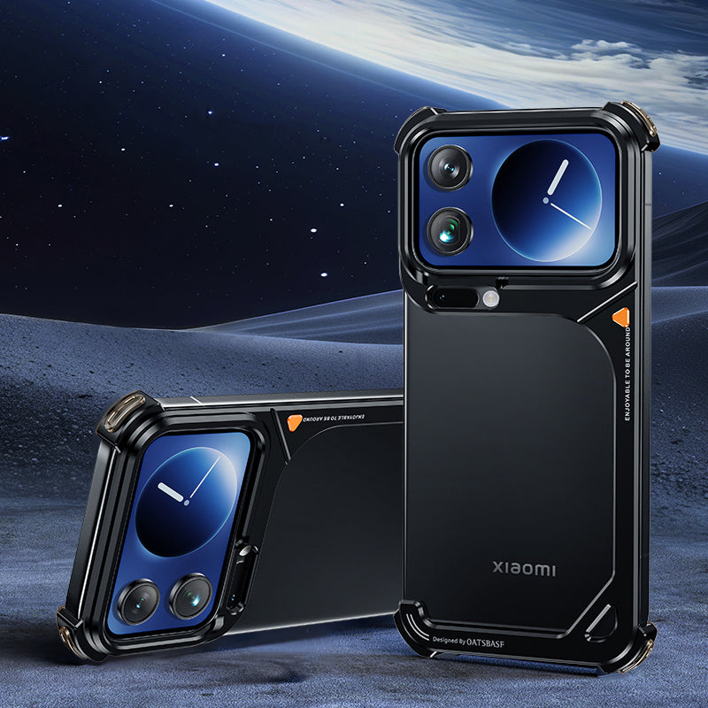 Oatsbasf 9 Shell Invisible Kickstand Air Cushion Shockproof Aluminum Metal Bumper Case Cover