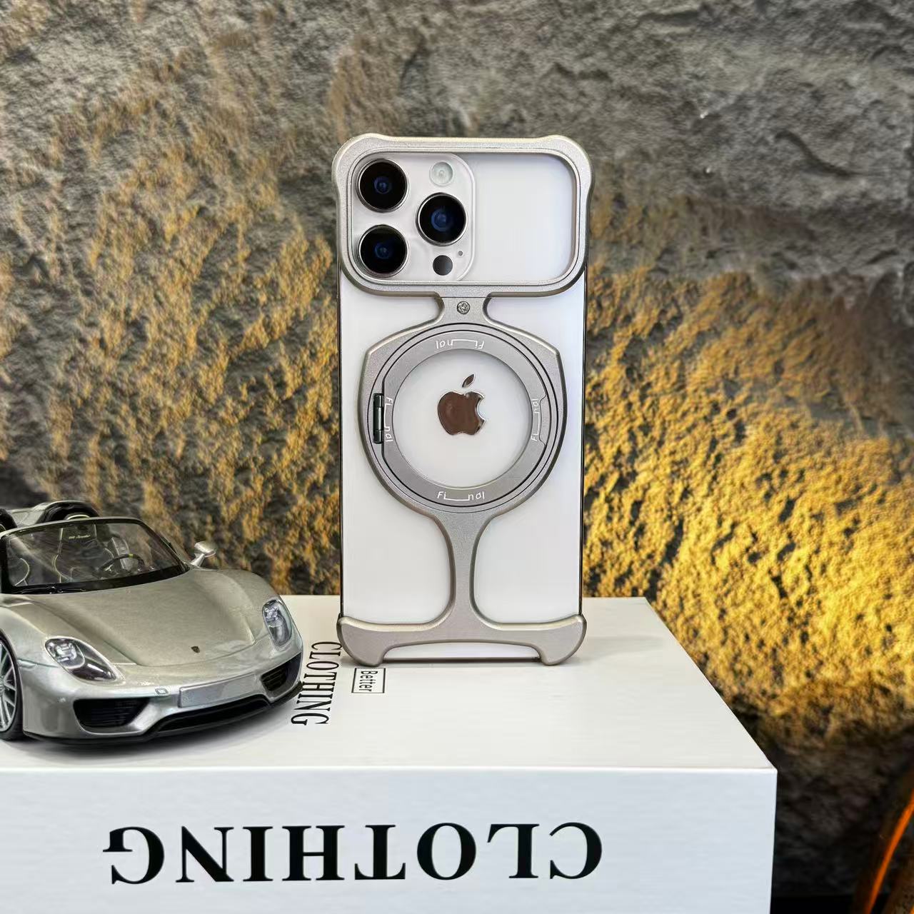 Armor King Trophy MagSafe Pivot Ring Stand Air Cushion Metal Case Cover