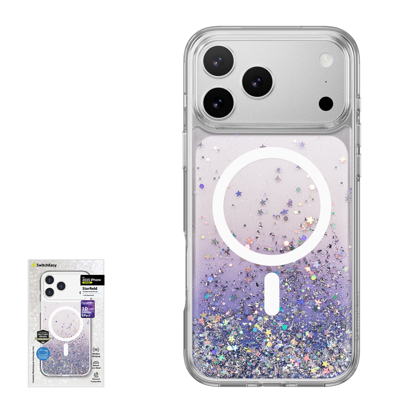 SwitchEasy Starfield M MagSafe 3D Glitter Resin Case Cover