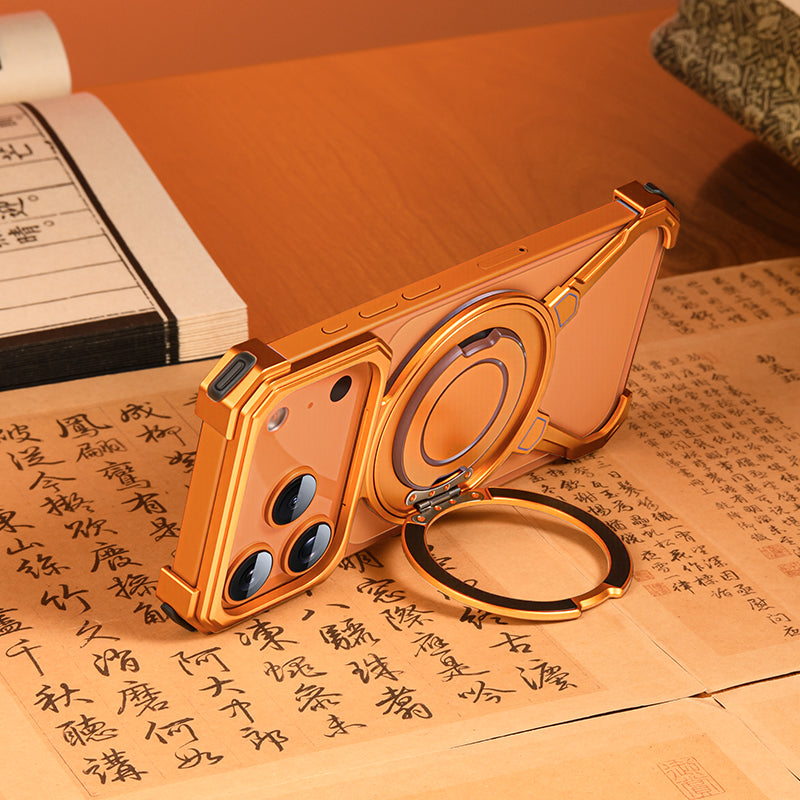 Oatsbasf X Claws MagSafe Pivot Ring Stand Air Cushion Metal Case Cover