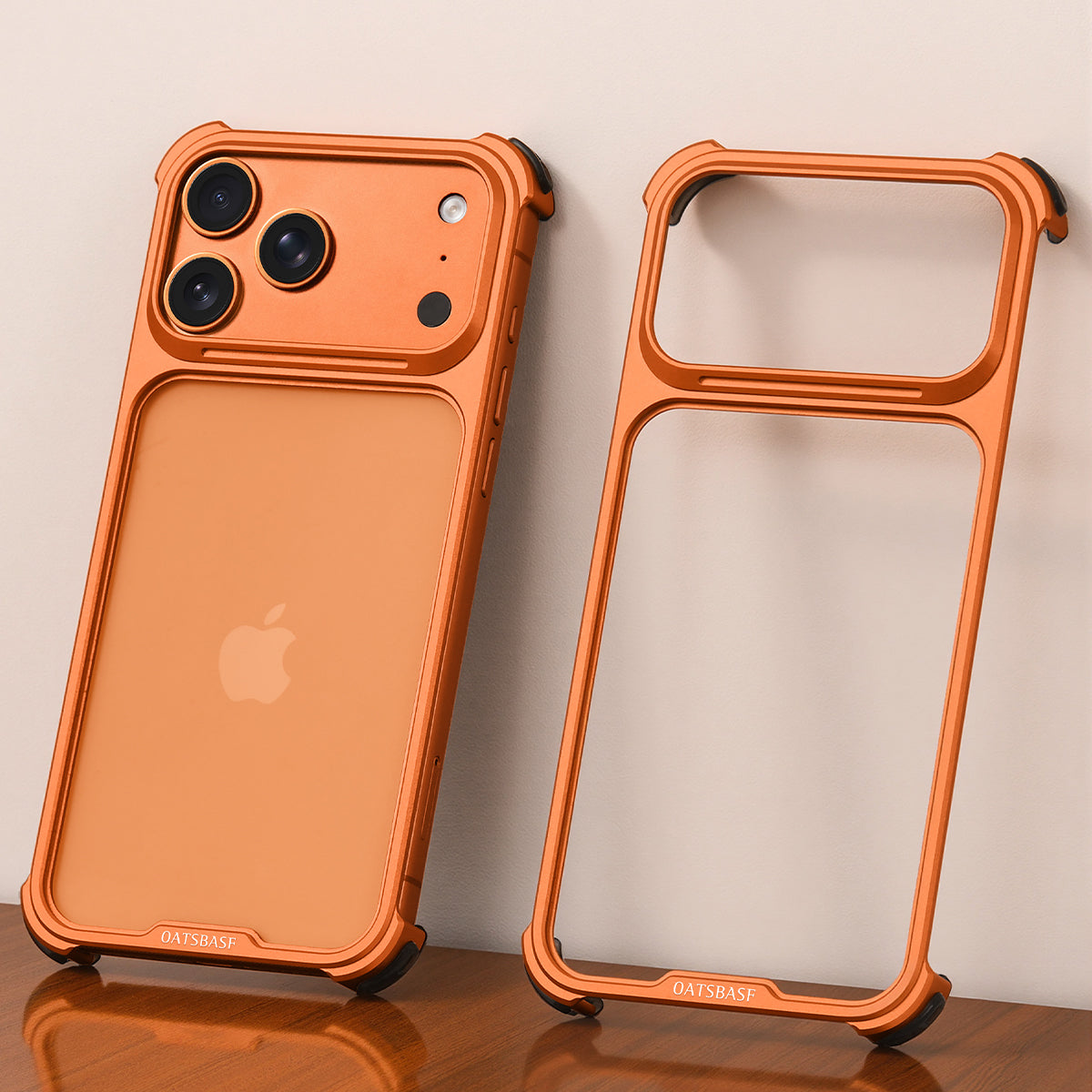 Oatsbasf JianZhi Air Cushion Shockproof Aluminum Metal Bumper Case Cover