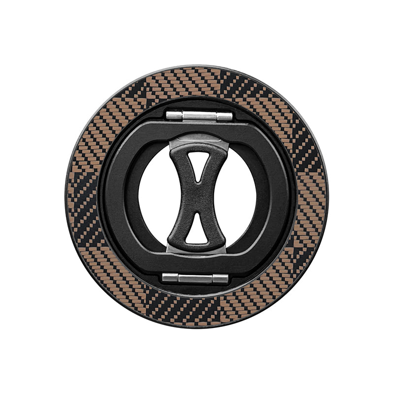 Armor King MagSafe Aramid Fiber + Aluminum Grip Stand Ring Holder
