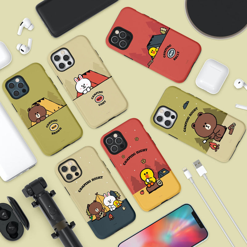 Line Friends Camping Night Dual Layer TPU+PC Shockproof Guard Up Combo – Armor King Case Line Friends Camping Night Dual Layer TPU+PC Shockproof Guard Up Combo – Armor King Case