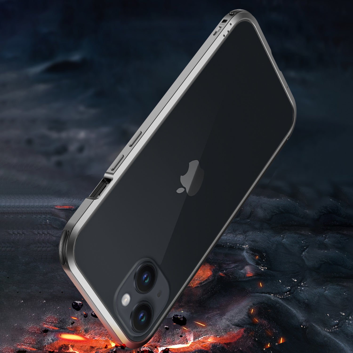 Aluminum Frame Metal Bumper Slim Case For iPhone 14 Pro Max Armor with Soft  Inner Raised Edge 14 Plus 13 Pro Max Cover