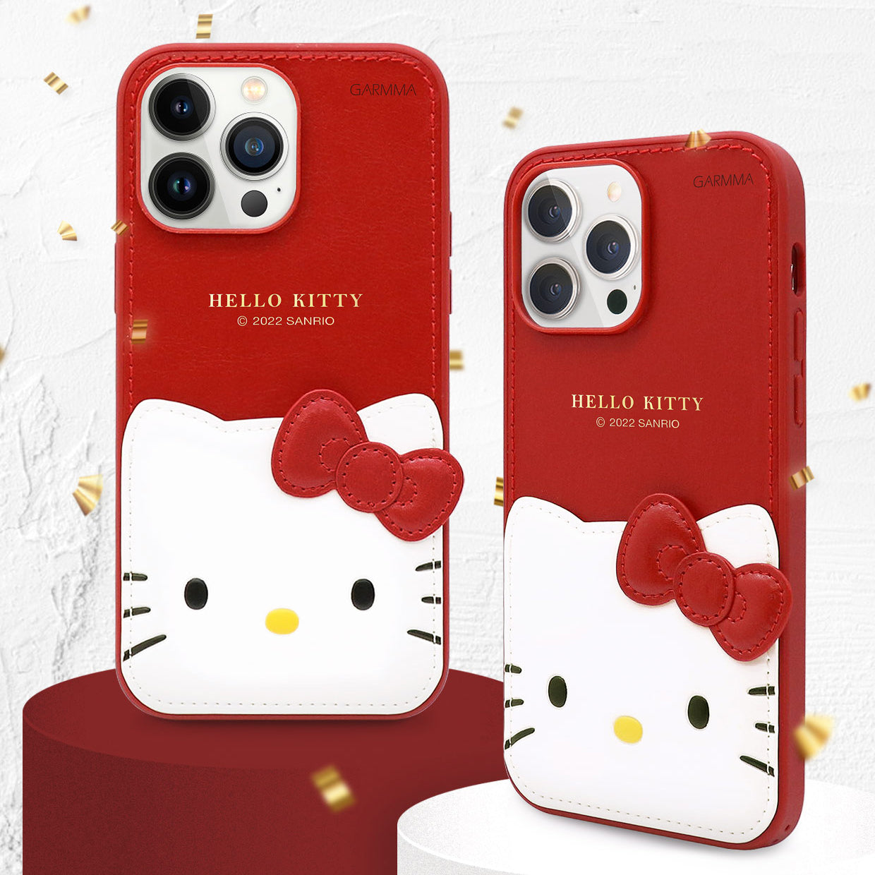 GARMMA Hello Kitty Gold Tooled Leather Case Cover for Apple iPhone – Armor King Case GARMMA Hello Kitty Gold Tooled Leather Case Cover for Apple iPhone – Armor King Case