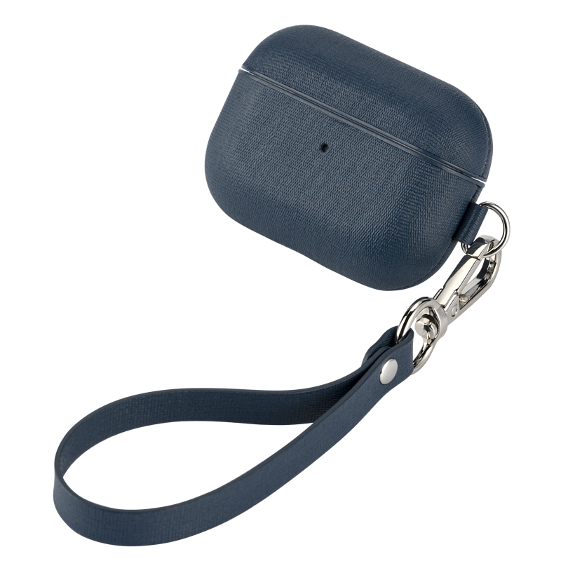 MOMAX Oxford Apple AirPods 3 / AirPods Pro Leather Case Cover with Metal Hook Lanyard