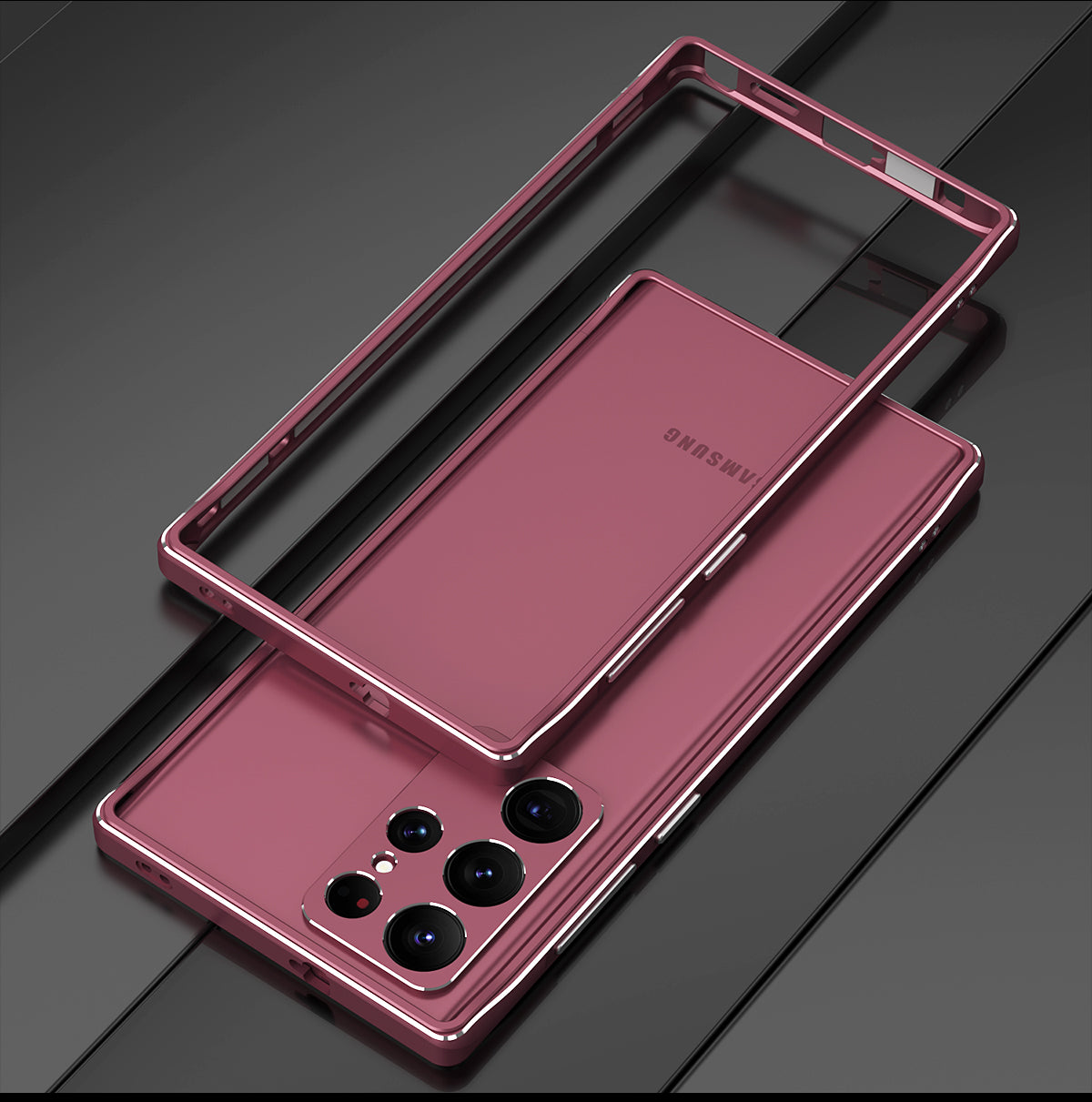 iy Aurora Sword Lens Protector Bicolor Aluminum Bumper Case for Samsung Galaxy S22 series