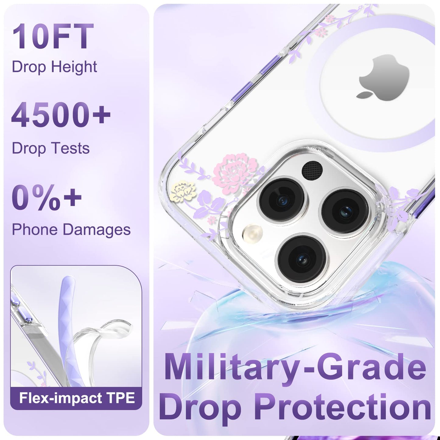 KINGXBAR Flora Magnetic MagSafe Shockproof Case Cover