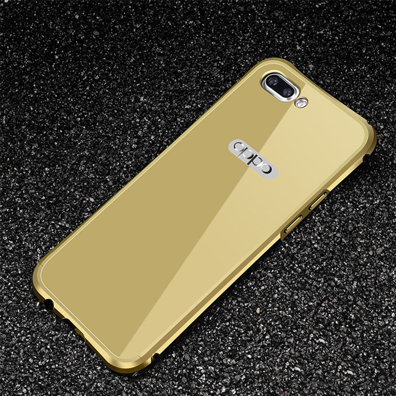 iy Rainbow Aluminum Metal Bumper Dazzle PC Back Cover Case for Xiaomi Mi 6