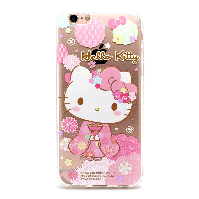 Hello Kitty Kimono Transparent Soft Back Cover Case for Apple iPhone XS/8 Plus/7 Plus/7 Hello Kitty Kimono Transparent Soft Back Cover Case for Apple iPhone XS/8 Plus/7 Plus/7