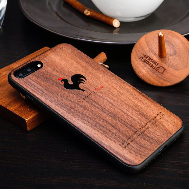 Kssdun Crown Red Luxury Walnut Wood + TPU Back Cover Case for Apple iP –  Armor King Case