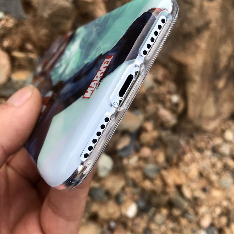 X-Doria Super Series Marvel Avengers Blue Coating Soft TPU Case Cover for Apple iPhone XS/X