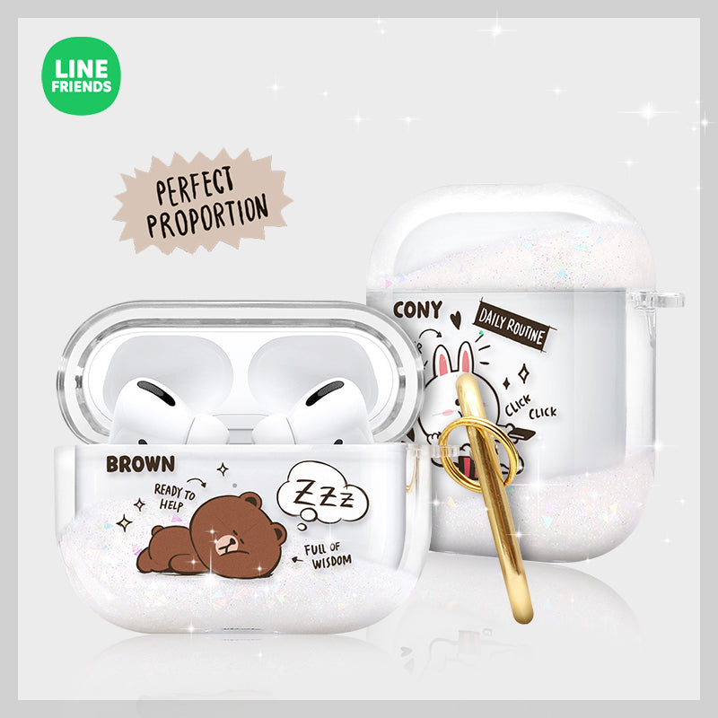 GARMMA Line Friends Glitter Quicksand Apple AirPods Pro/2/1