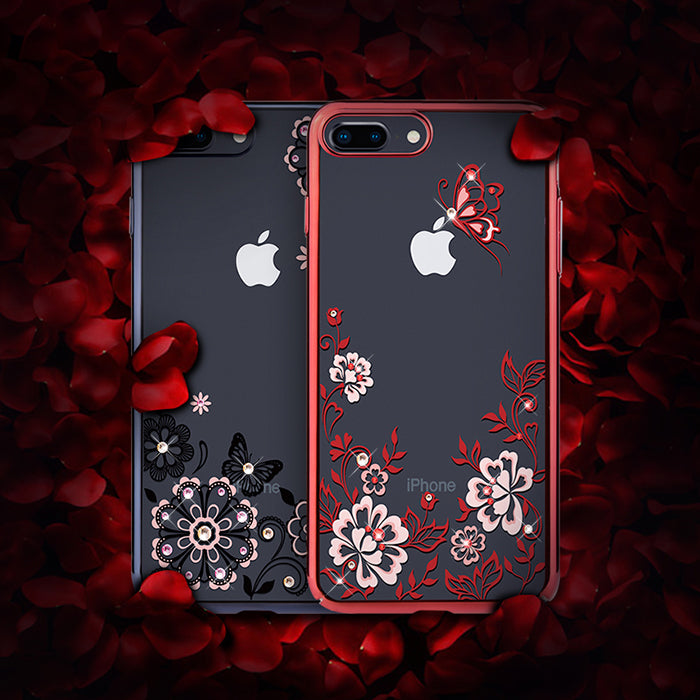 KINGXBAR Swarovski Crystal Clear Hard PC Case Cover for Apple iPhone 8 Plus/7 Plus