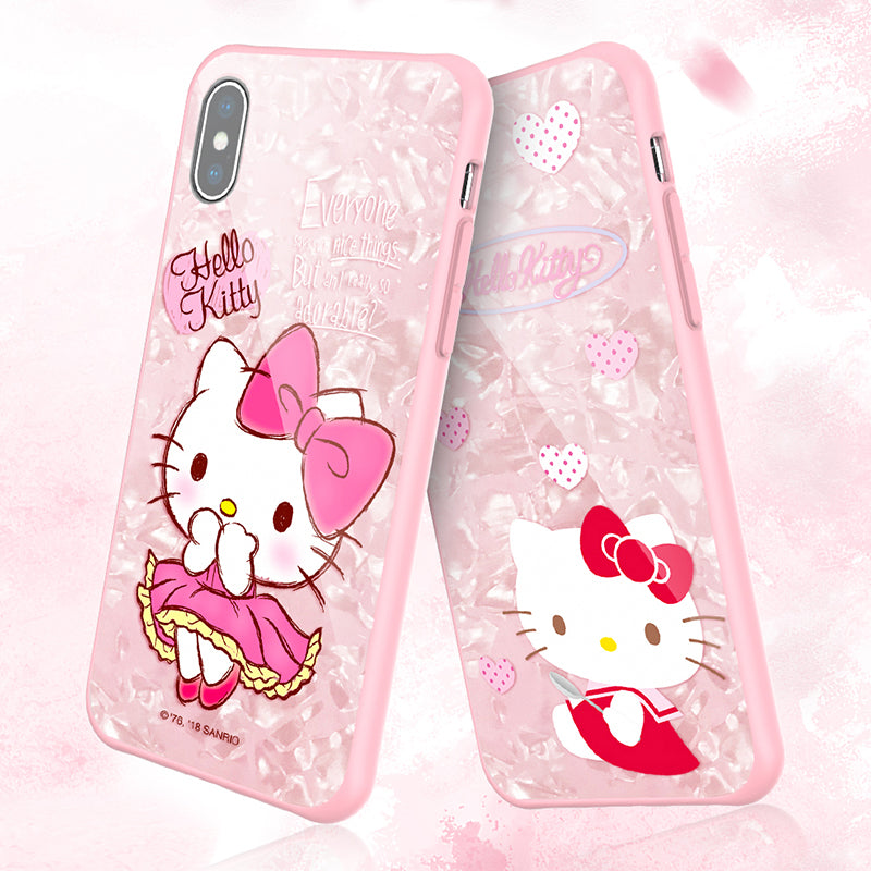 X-Doria Hello Kitty Pink Seashell Tempered Glass Back Case Cover – Armor King Case X-Doria Hello Kitty Pink Seashell Tempered Glass Back Case Cover – Armor King Case