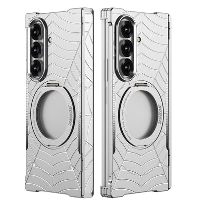 Armor King Spiderweb MagSafe Pivot Ring Stand Shockproof Frameless Metal Case Cover