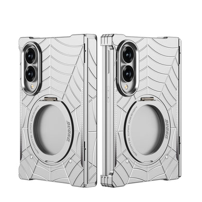 Armor King Spiderweb MagSafe Pivot Ring Stand Shockproof Frameless Metal Case Cover