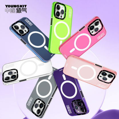 YOUNGKIT Crystal Color MagSafe Slim Thin Matte Anti-Scratch Back Shockproof Cover Case