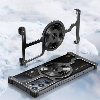 iy Bicolor Armor MagSafe Aluminum Alloy Kickstand Shockproof Metal Case Cover