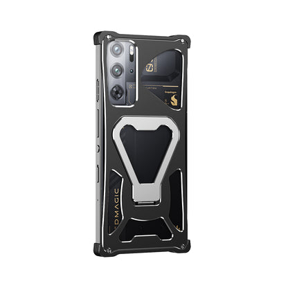 iy Bicolor Transformers Shockproof Aluminum Alloy Kickstand Metal Case Cover