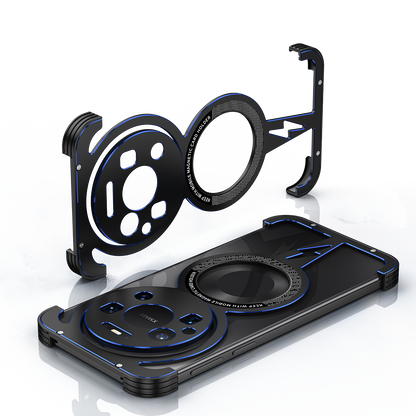 iy Bicolor Thor MagSafe Air Cushion Shockproof Kickstand Metal Case Cover