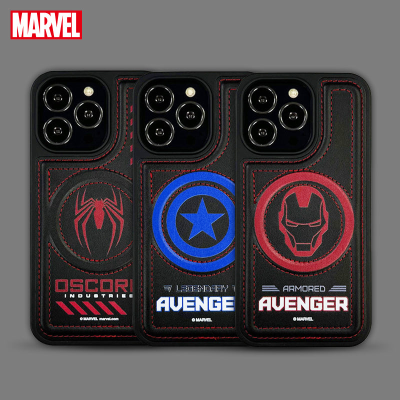 Marvel Avengers MagSafe Shockproof  Leather Case Back Cover