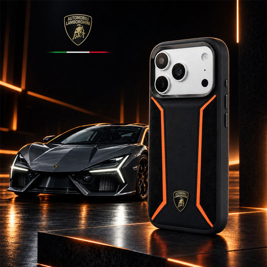 Lamborghini MagSafe Genuine Leather with Alcantara Phone Case - Revuelto D6