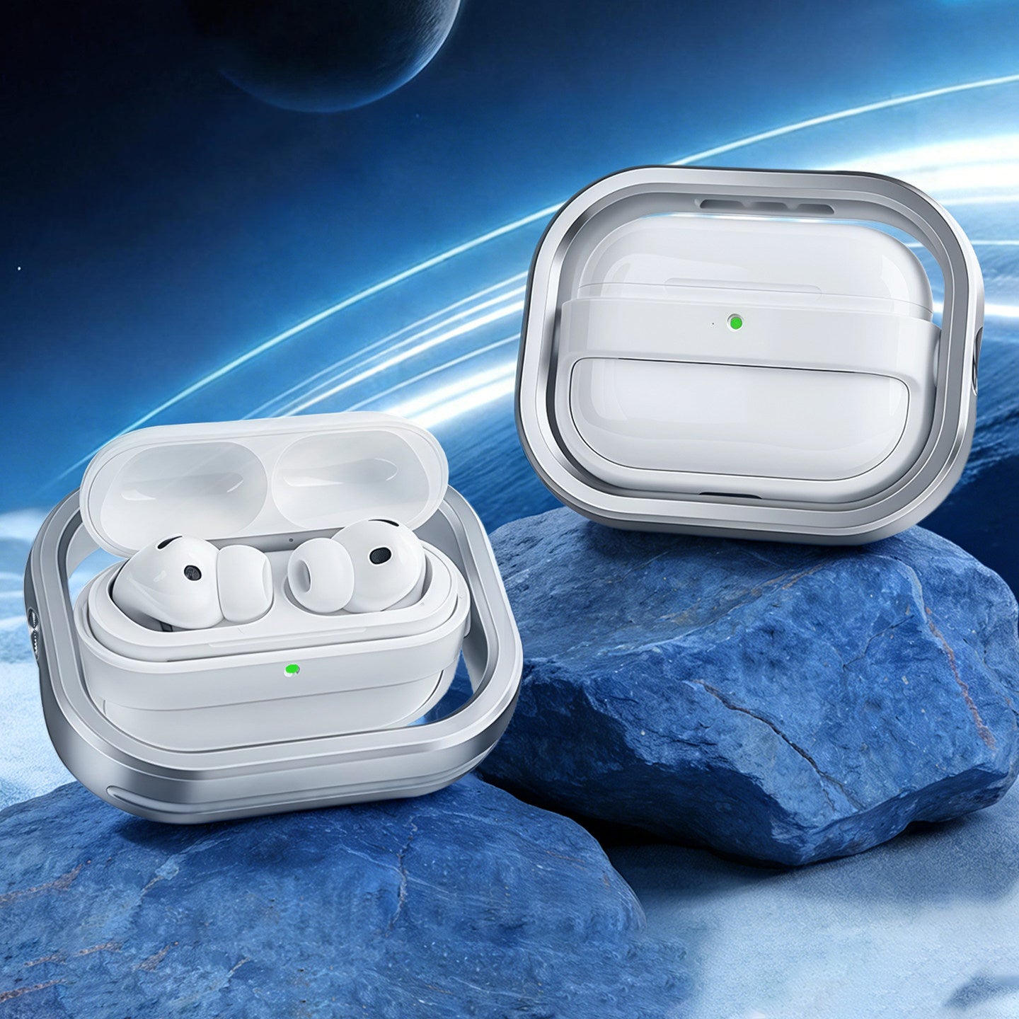 Oatsbasf Optical Spin 360° Rotating Stress-Relieving Apple AirPods Charging Case Cover