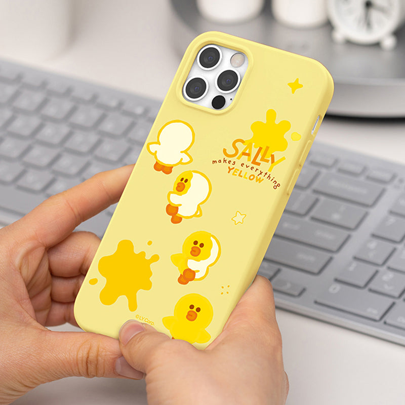 Line Friends Sally Makes Everything Yellow Liquid Silicone Soft Color Jelly Case Cover