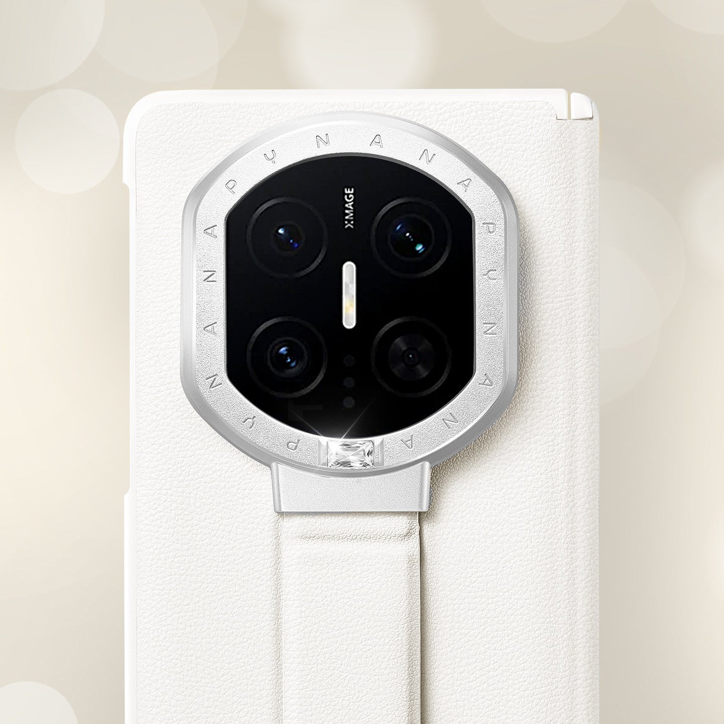 PYNANA Jewelry Aesthetics & Handcraft Holding Stars Wristband Stand Leather Case Cover with Axis