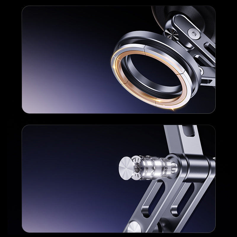 Armor King Vacuum Suction Magnetic Phone Mount 3-Axis Foldable Car Navigation Bracket