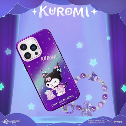 Kuromi Good Night Shockproof Anti-Scratch Back Cover Case with Beaded – Armor King Case Kuromi Good Night Shockproof Anti-Scratch Back Cover Case with Beaded – Armor King Case