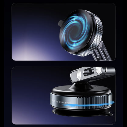 Armor King Vacuum Suction Magnetic Phone Mount 3-Axis Foldable Car Navigation Bracket