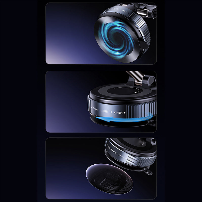 Armor King Vacuum Suction Magnetic Phone Mount Foldable Car Navigation Bracket