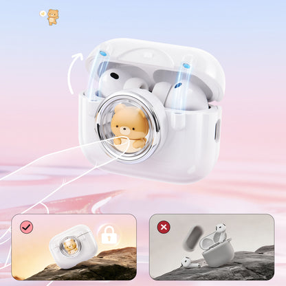 Oatsbasf Space Capsule Cute Pet Magnetic Apple AirPods Pro 3 Charging Case Cover
