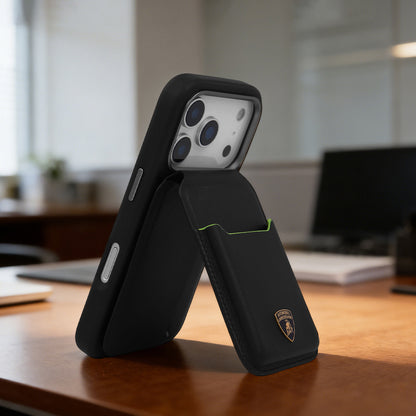 Lamborghini Leather Cardholder with Magnetic Module – TE D1
