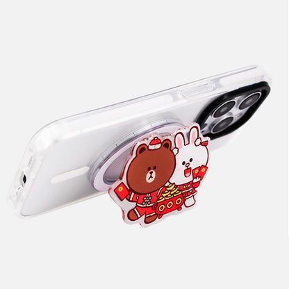 Line Friends Lunar New Year Magstand Tok Magnetic Airbag Stand Phone Grip Holder