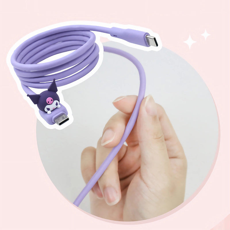 Sanrio Characters Prone PD Fast Charging Type-C to Lightning/Type-C Cable