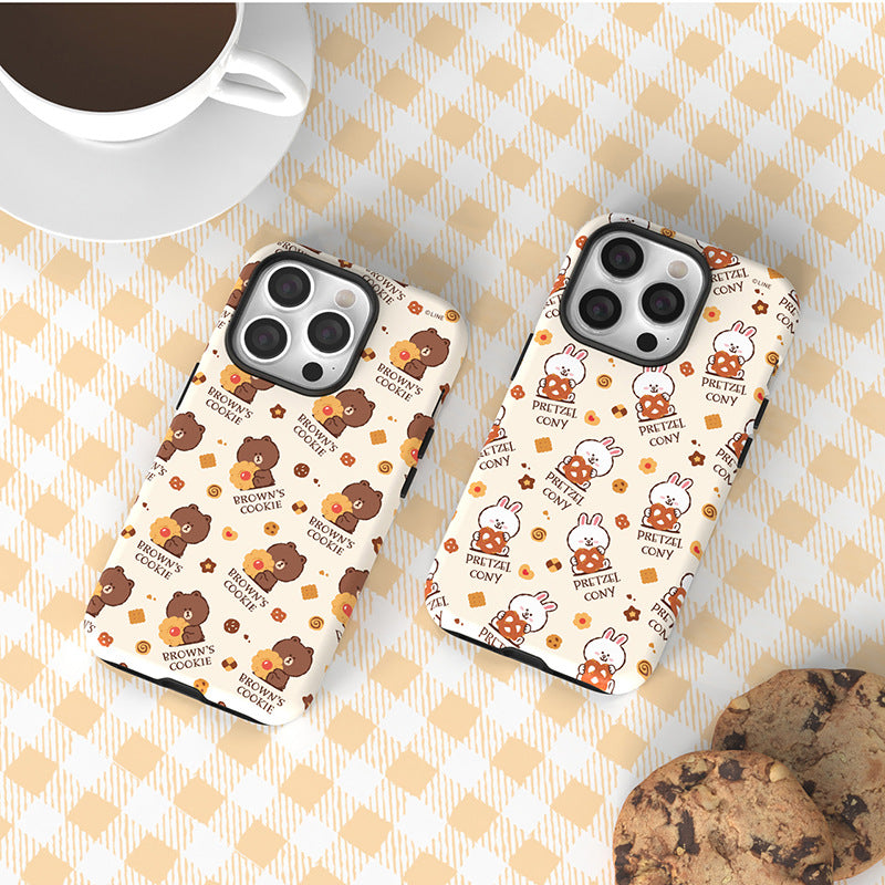 Line Friends Dessert Dual Layer TPU+PC Shockproof Guard Up Combo Case Cover
