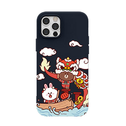 Line Friends Lunar New Year MagSafe Liquid Silicone Soft Color Jelly Case Cover